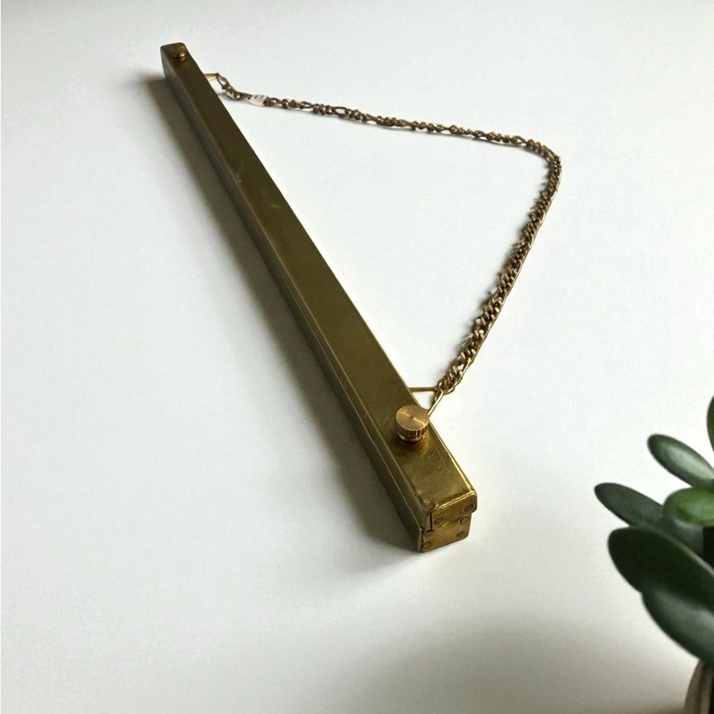 Vintage Gold-Brass Print Hanger 15”
